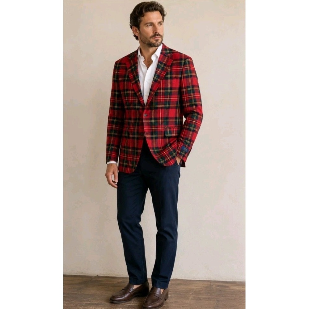 Polo Ralph Lauren Polo Tartan  Plaid Sport Coat Men's Size 38R NWT